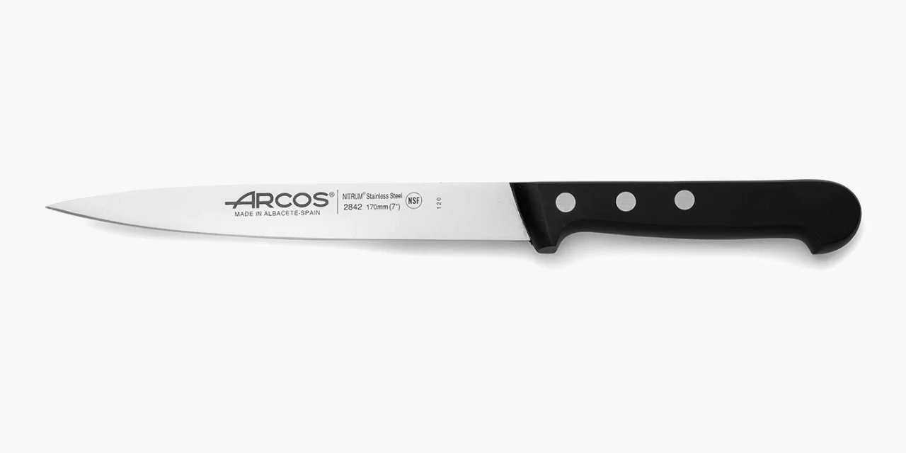 Faca para Peixe 170mm Lâmina Aço Inoxidável Nitrum