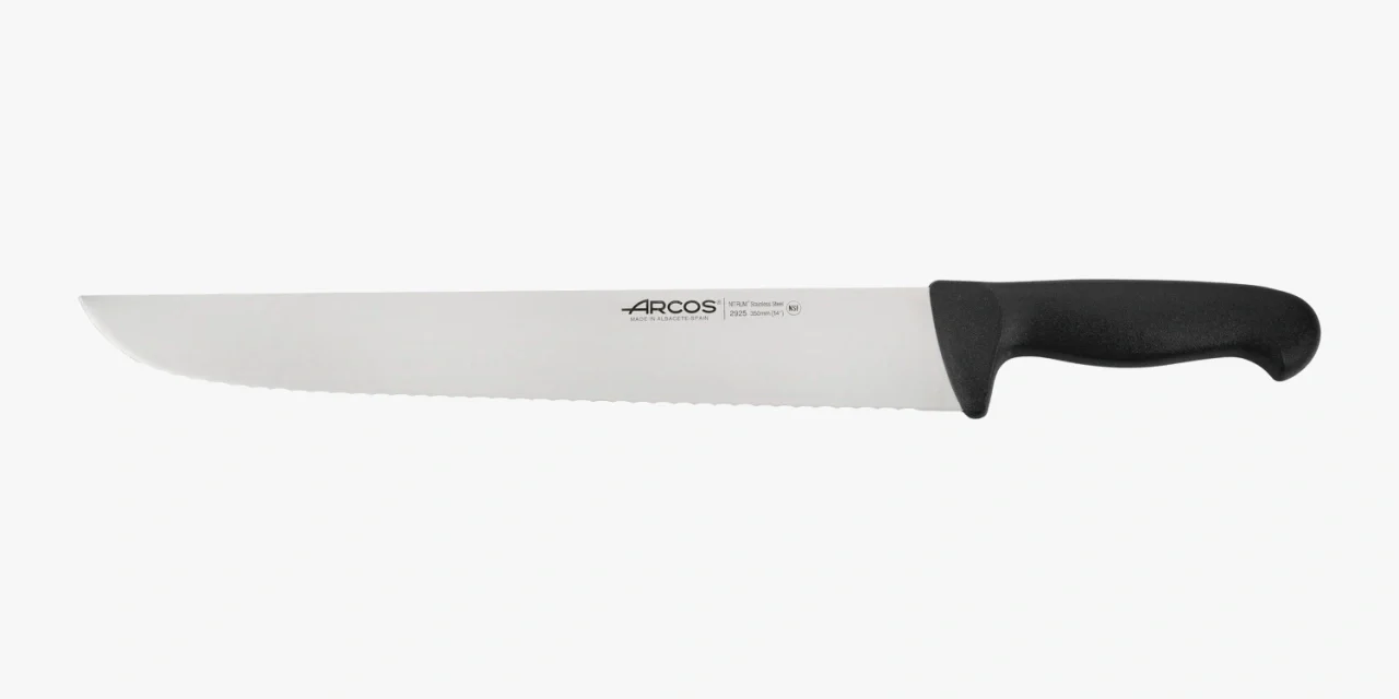 Faca de Peixe Serrilhada 350mm Aço Inoxidável NITRUM