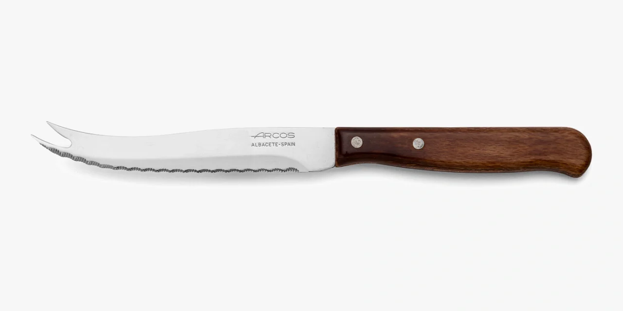 Faca para Queijo Serrilhada 105 mm com Cabo de Madeira