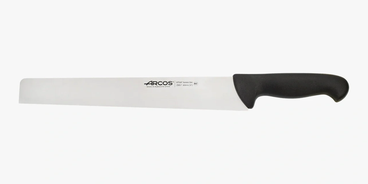 Faca de Salsichão 300 mm Lâmina Aço Inoxidável Cabo Ergonómico