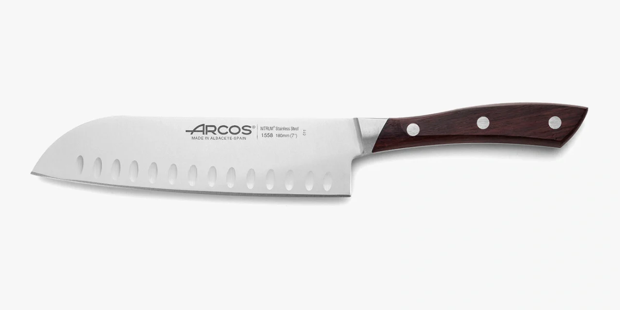 Faca Santoku Profissional 180 mm Aço NITRUM Cabo Ergonómico