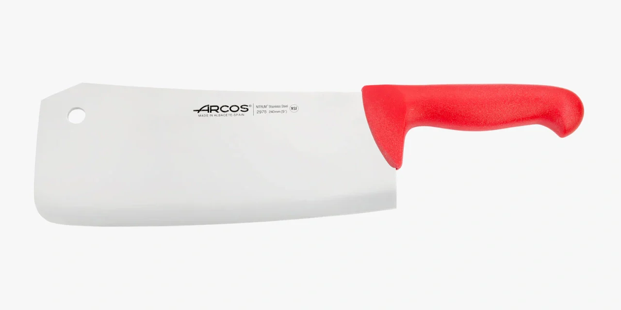 Faca de Talhante Aço Inoxidável Nitrum Cabo Polipropileno Vermelho