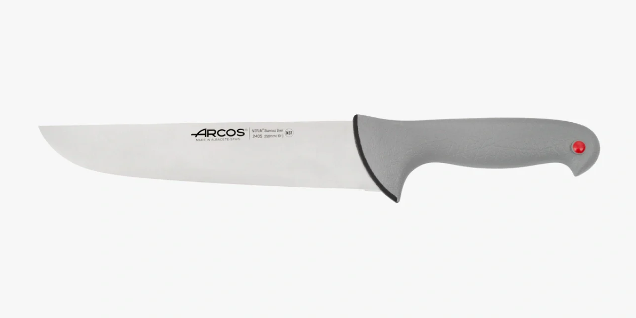 Faca de Talhante Profissional Lâmina 250mm Aço Inoxidável Nitrum