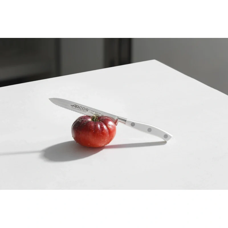 Faca para Tomate Forjada, Lâmina 130 mm, Cabo Ergonómico Branco
