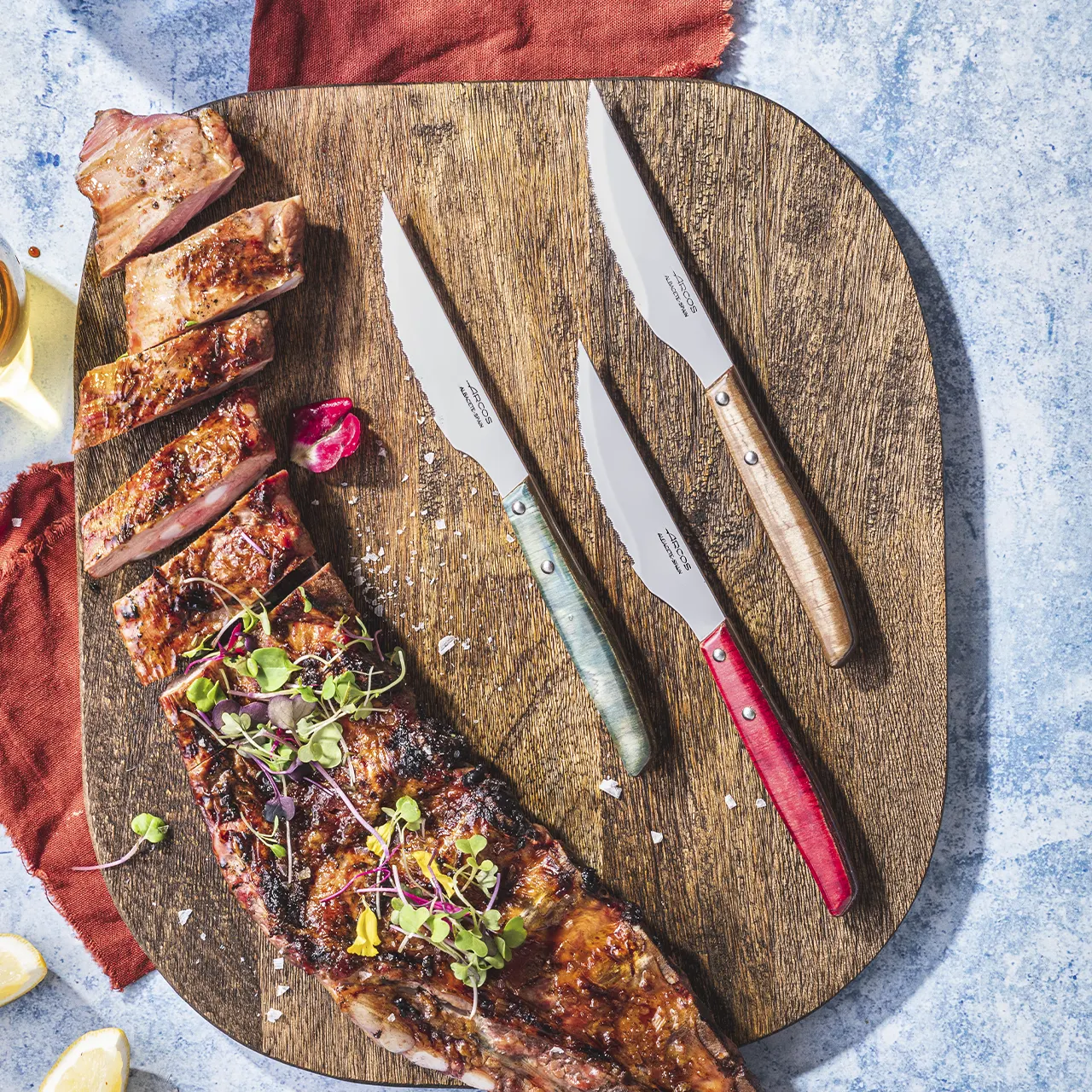 Set 6 Facas de Mesa para Carne, Lâmina 110mm Aço Inoxidável