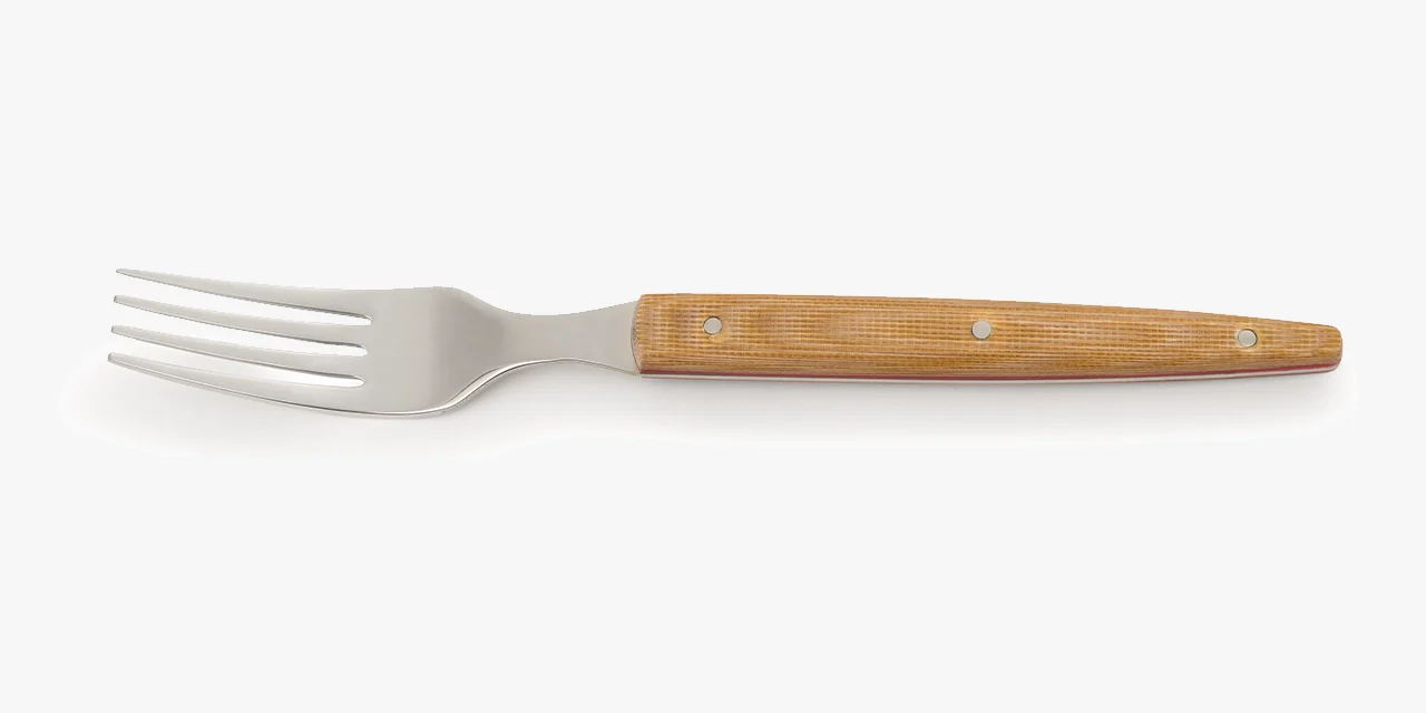 Garfo de Mesa 220 mm Aço Inoxidável 18/10 Cabo Micarta