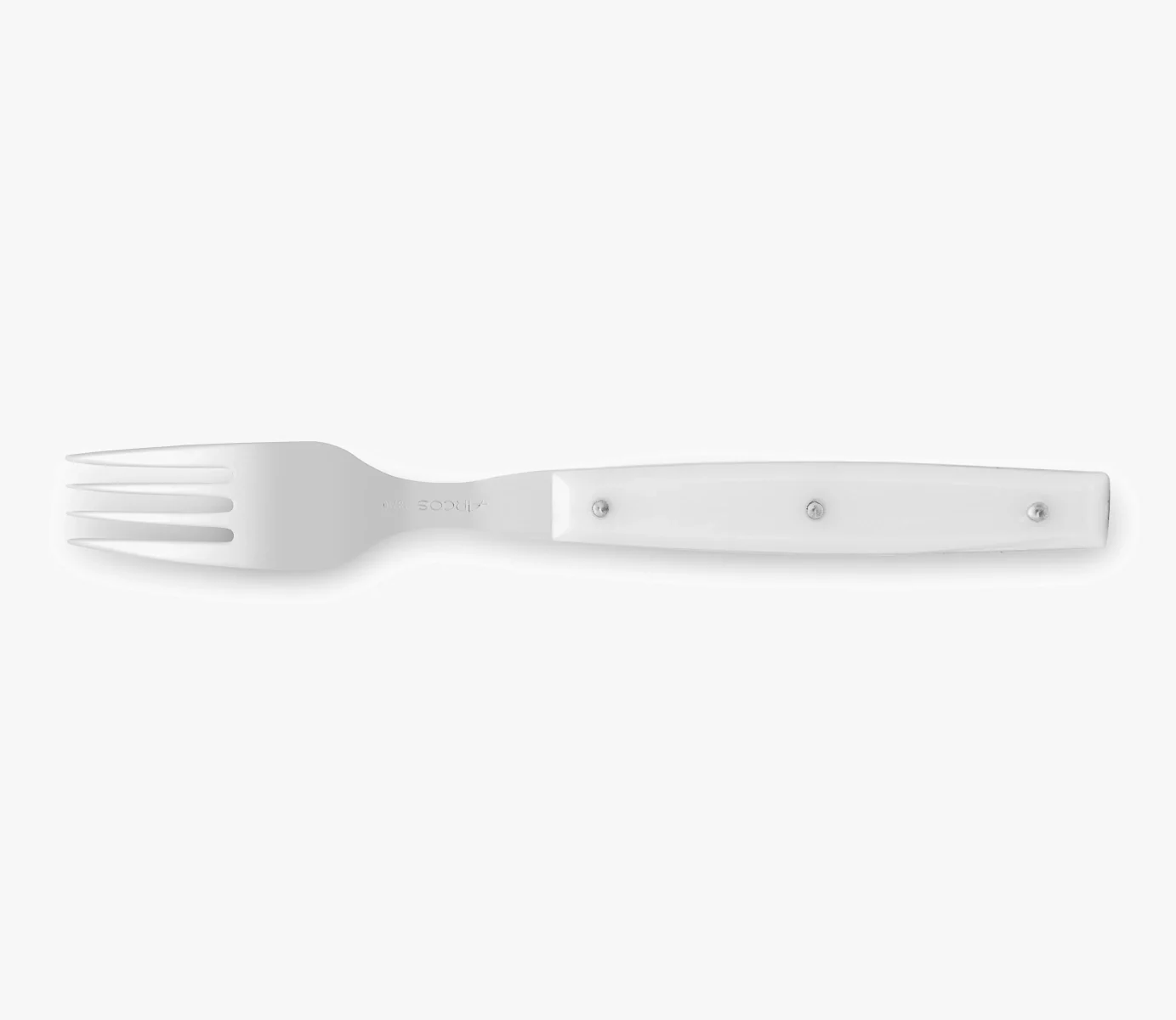 Garfo de Mesa Aço Inoxidável 18/10, Cabo Nylon Branco 195 mm