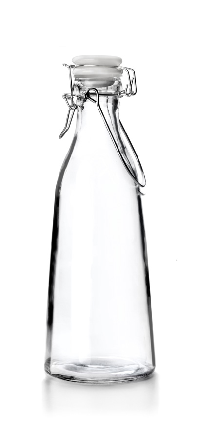 Garrafa Leite Vidro 1 L Vintage para Serviço de Mesa
