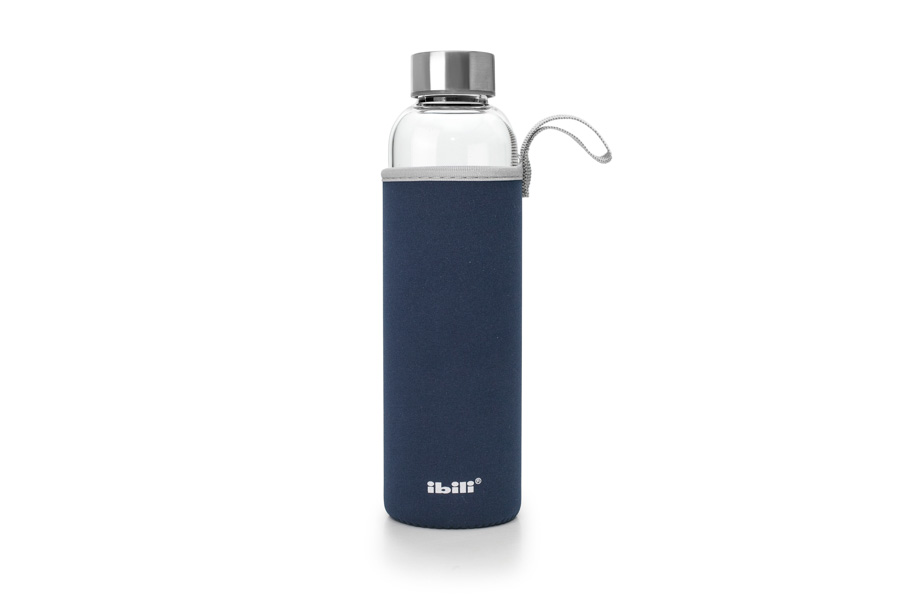 Garrafa de Vidro Borosilicato 550 ml com Capa de Neopreno