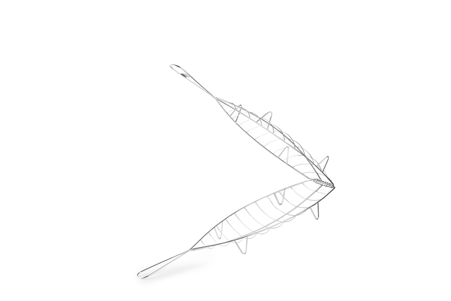 Grelha para Peixe em Aço Inoxidável 45 cm para Forno Profissional