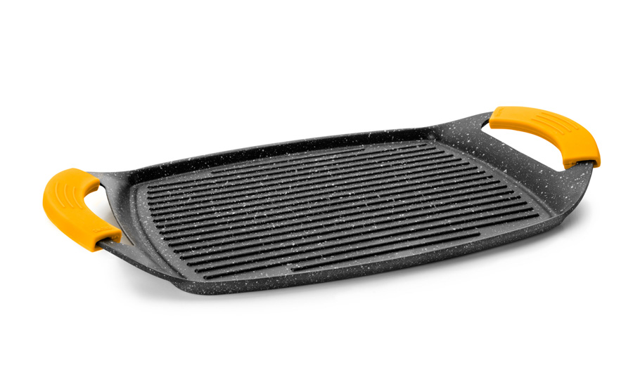 Grelhador Plancha Ondulada Alumínio Indução 36x22.5 cm