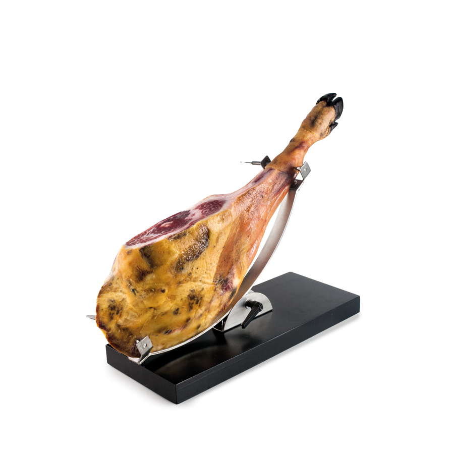 Jamonero Basculante para Presuntos XL em Aço Inoxidável e Madeira