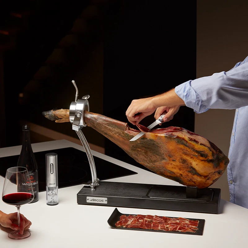 Jamonero Profissional Rotativo Inclinável em Aço Inoxidável 530mm