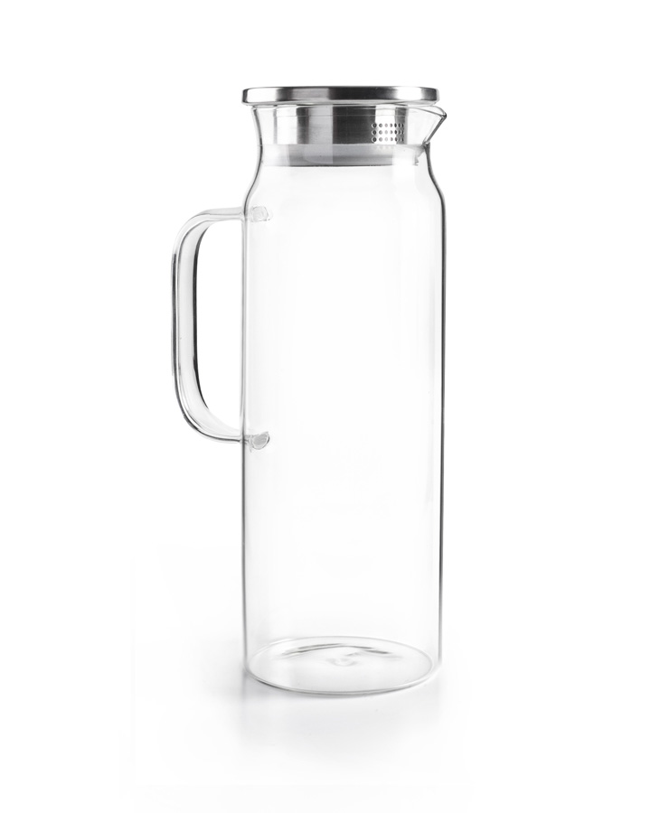 Jarro de Borosilicato 1.5 L com Tampa Inox para Bebidas