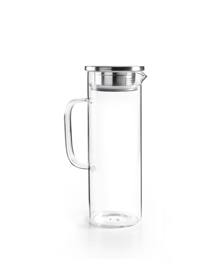 Jarro de Borosilicato 1.5 L com Tampa Inox para Bebidas