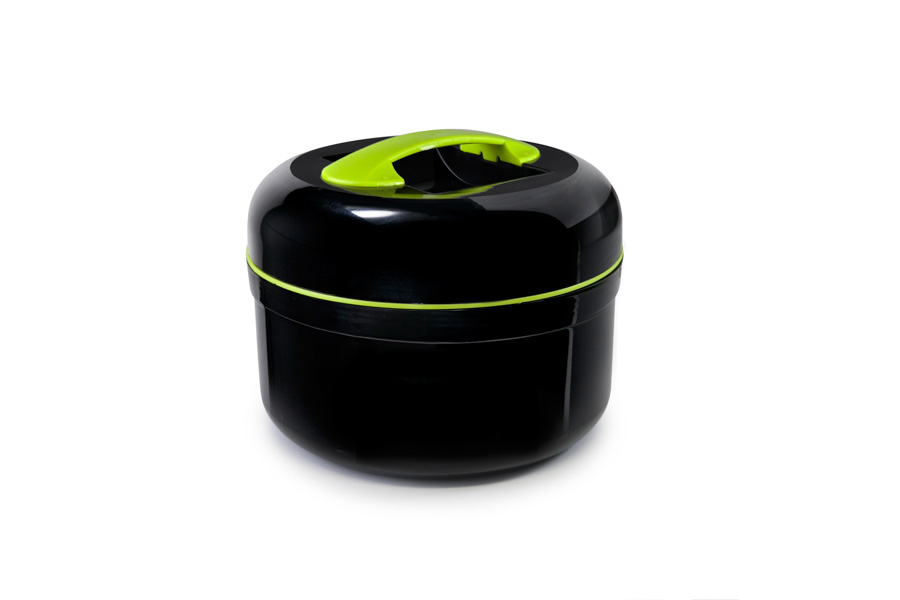 Marmita Térmica 1,40 L Preto/Verde para Transporte de Alimentos