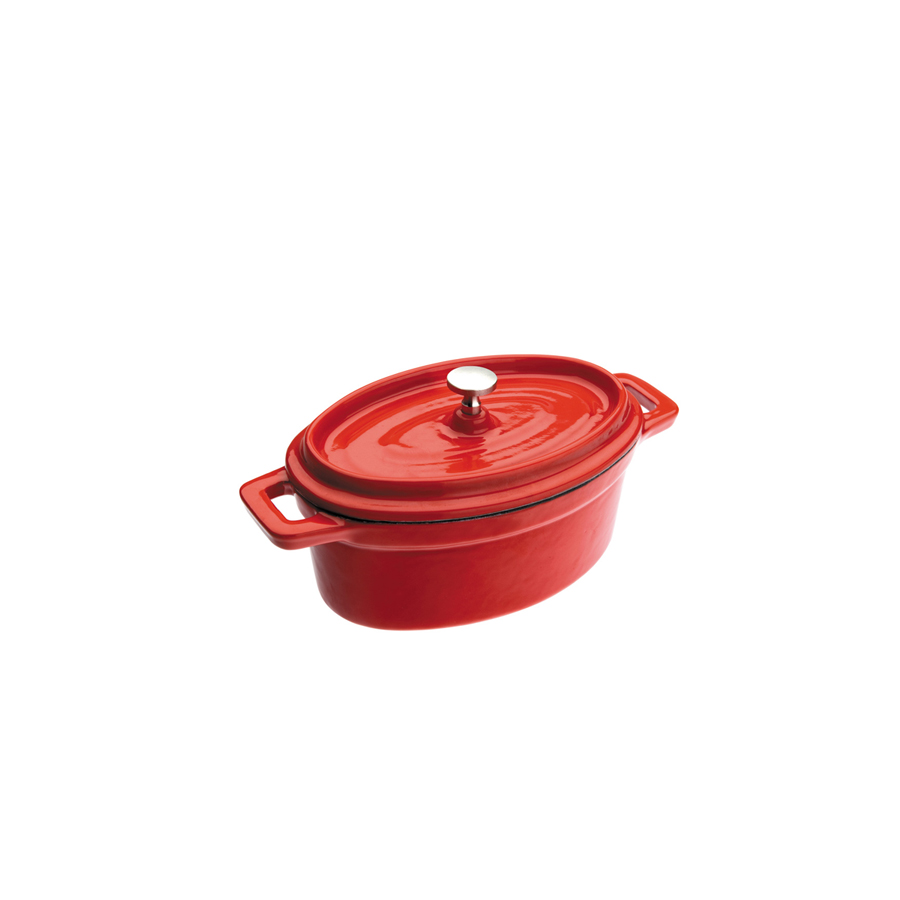 Mini Cocotte Oval Ferro Fundido Esmaltado 15x10x6 cm