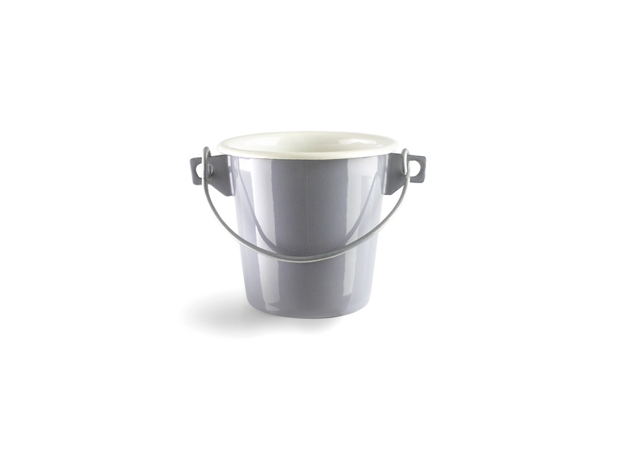 Mini-Recipiente Grise Aço Esmaltado Vitrificado 8 cm