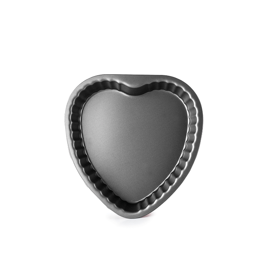 Molde Coração Antiaderente 25 cm Aço Carbono para Pastelaria