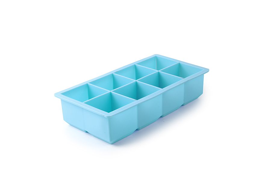Molde de Gelo Quadrado XL 8 Cavidades em Silicone para Bebidas