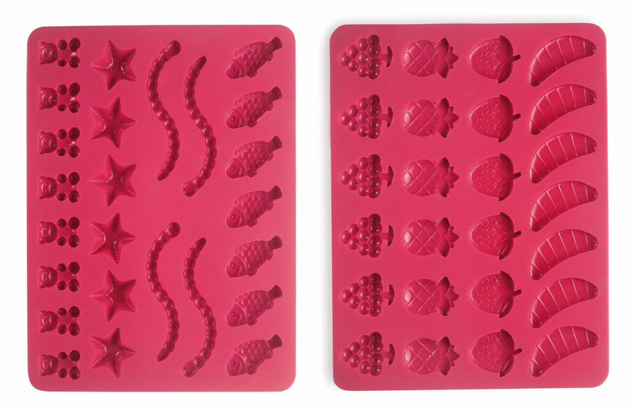 Moldes de Silicone para Gomas - Conjunto de 2 Peças