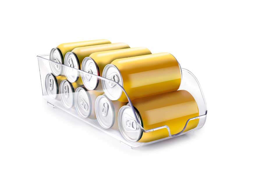 Organizador de Latas para Frigorífico em PETG Transparente 350x140x100mm