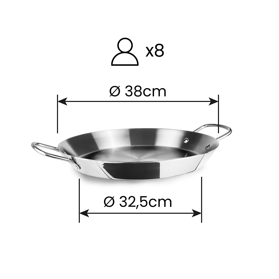 Paelheira Profissional 5 Camadas 30 cm para Cozinha