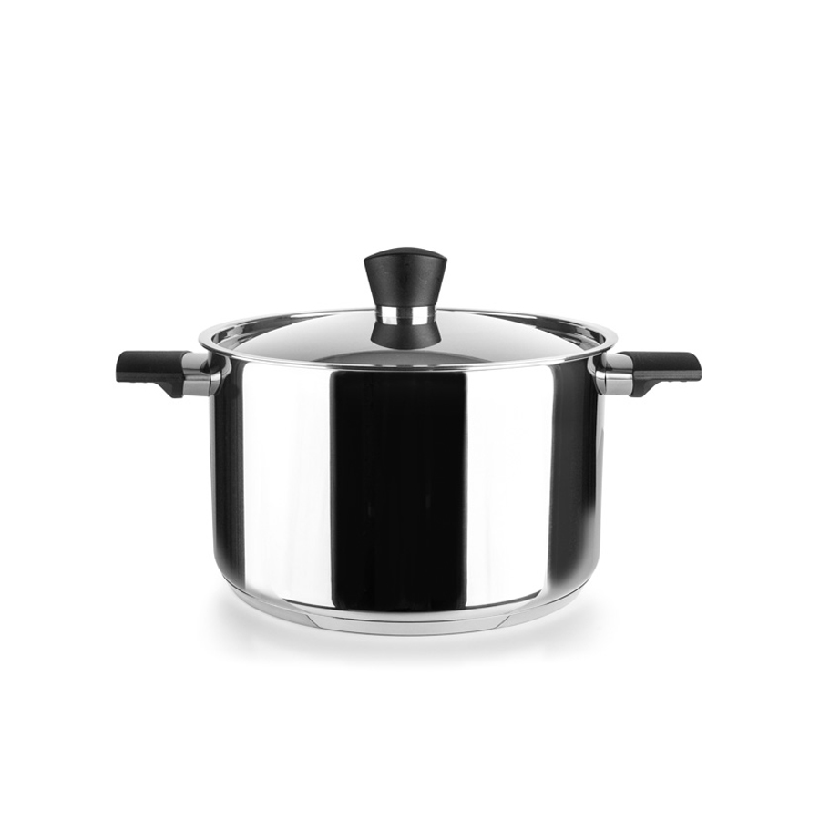 Panela Inox com Tampa 28 cm para Indução e Vitrocerâmica