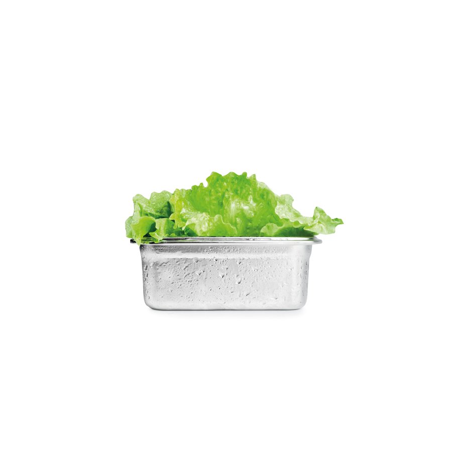 Placa Enfriadora Retangular Aço Inox 17.6x11.6 cm para Buffet