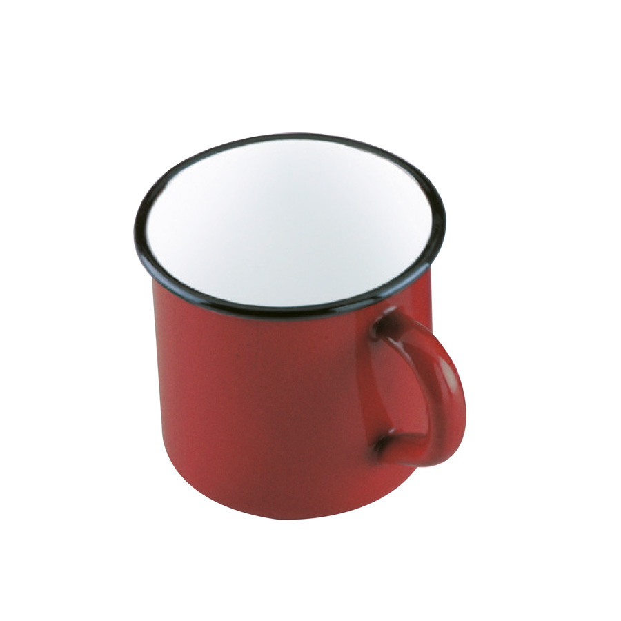 Pote Esmaltado Vermelho 8 cm para Serviço de Mesa