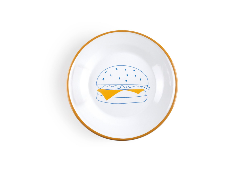 Prato para Hamburguer em Aço Esmaltado Vitrificado