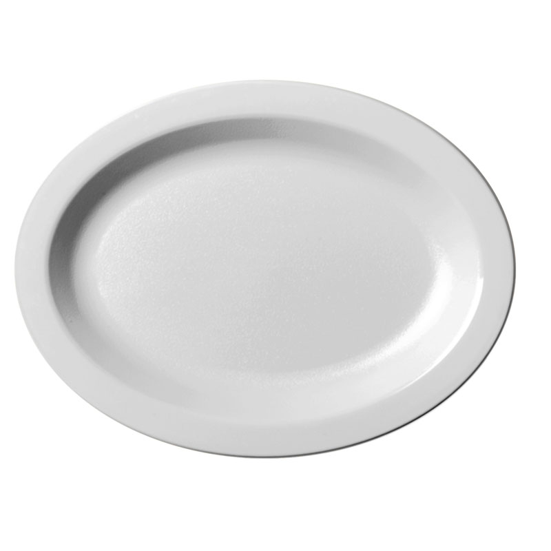 Prato Oval Policarbonato Branco – 22,9 x 30,5 cm