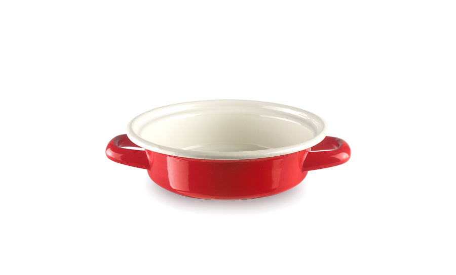 Prato de Ovos em Aço Esmaltado Vitrificado 14 cm