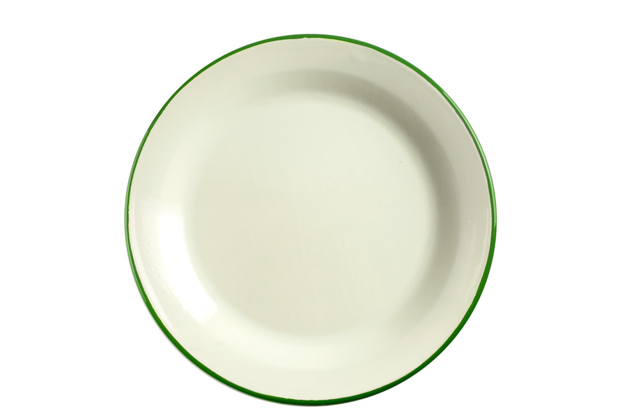 Prato Raso Aço Esmaltado Musgo 28 cm