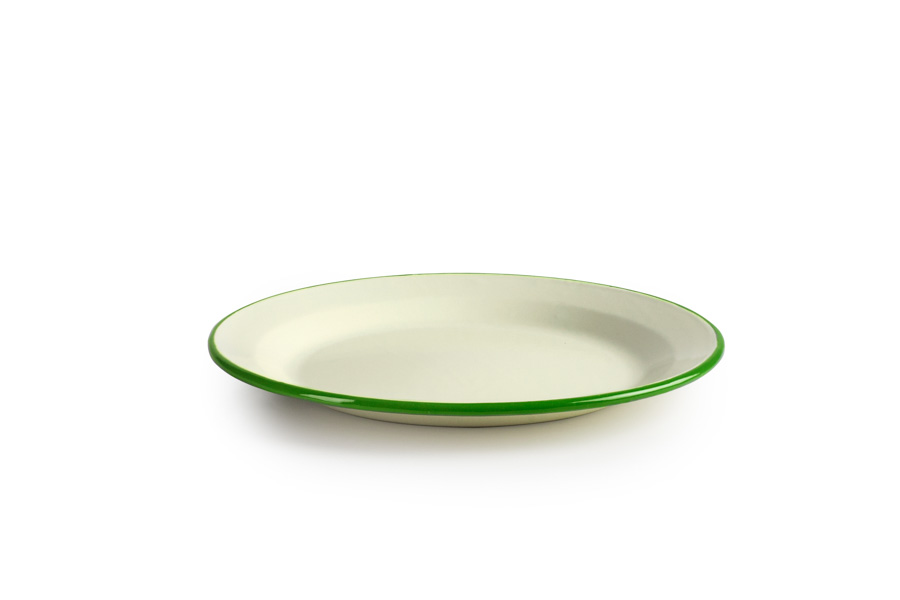 Prato Raso Aço Esmaltado Musgo 28 cm
