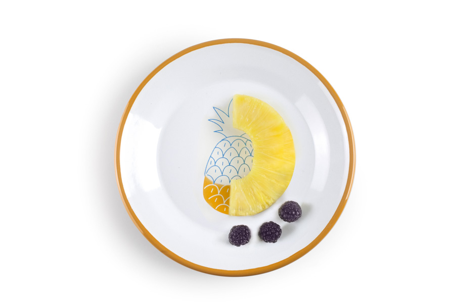 Prato de Sobremesa Aço Esmaltado Vitrificado para Serviço de Mesa