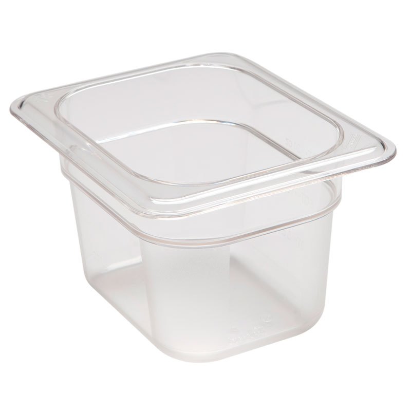 Recipiente Gastronorm 1/8 Policarbonato 162x132x100mm Transparente