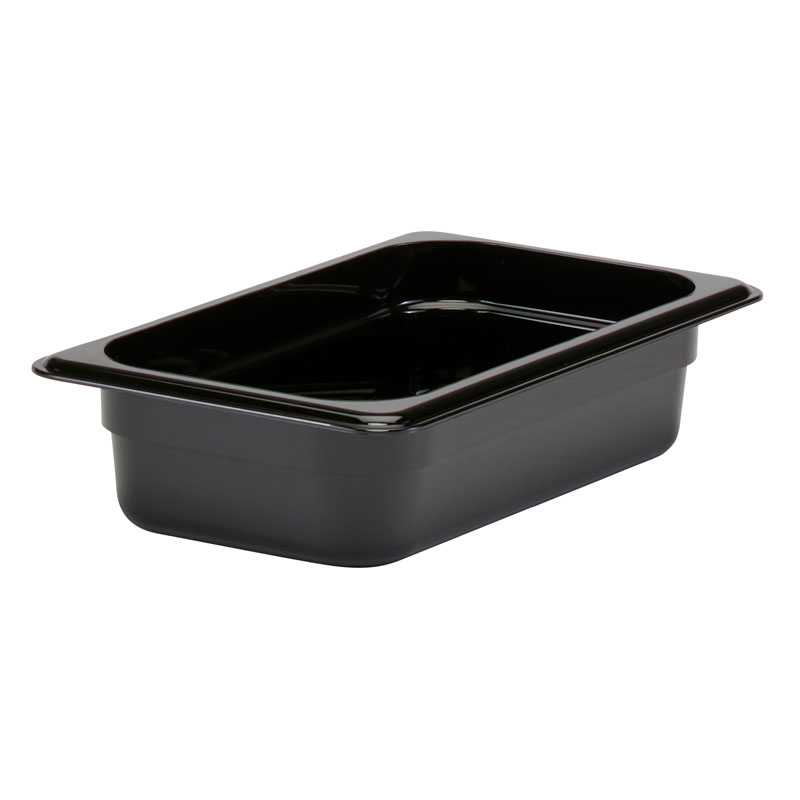 Recipiente Gastronorm GN 1/4 Policarbonato Preto 6,5 cm Profundidade