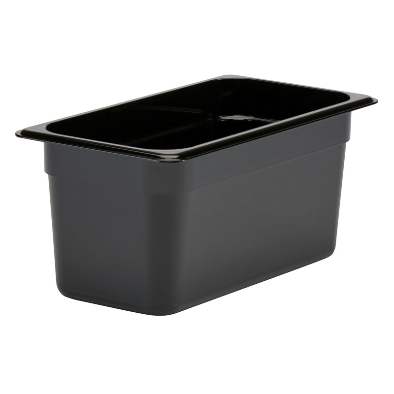 Recipiente GN 1/3 Policarbonato Preto 15 cm Profundidade