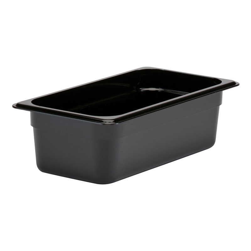 Recipiente Gastronorm GN 1/3 Policarbonato Preto 100 mm