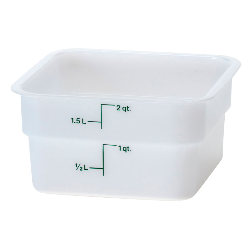 Recipiente Quadrado 18.5x18.5x10 cm Polietileno Branco