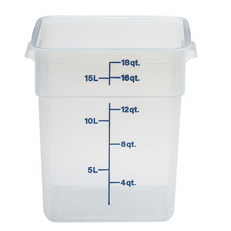 Recipiente Quadrado Polipropileno 10.65 L - 21.5x21.5x23 cm