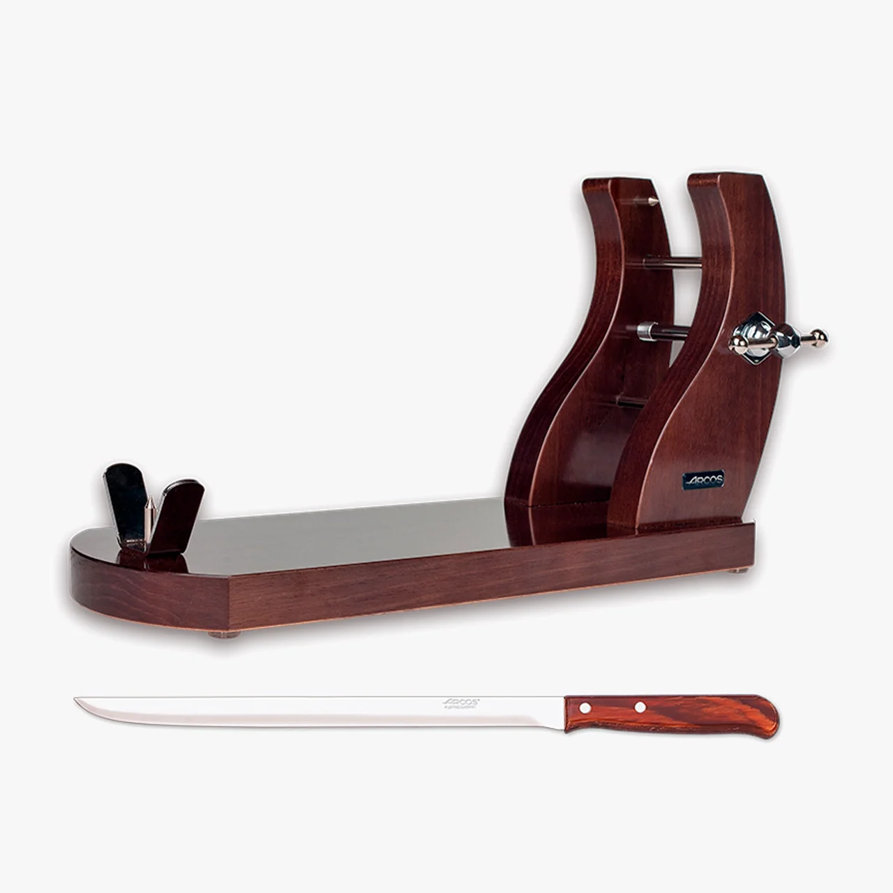 Suporte Jamoneiro Profissional com Faca, 500x280x180 mm