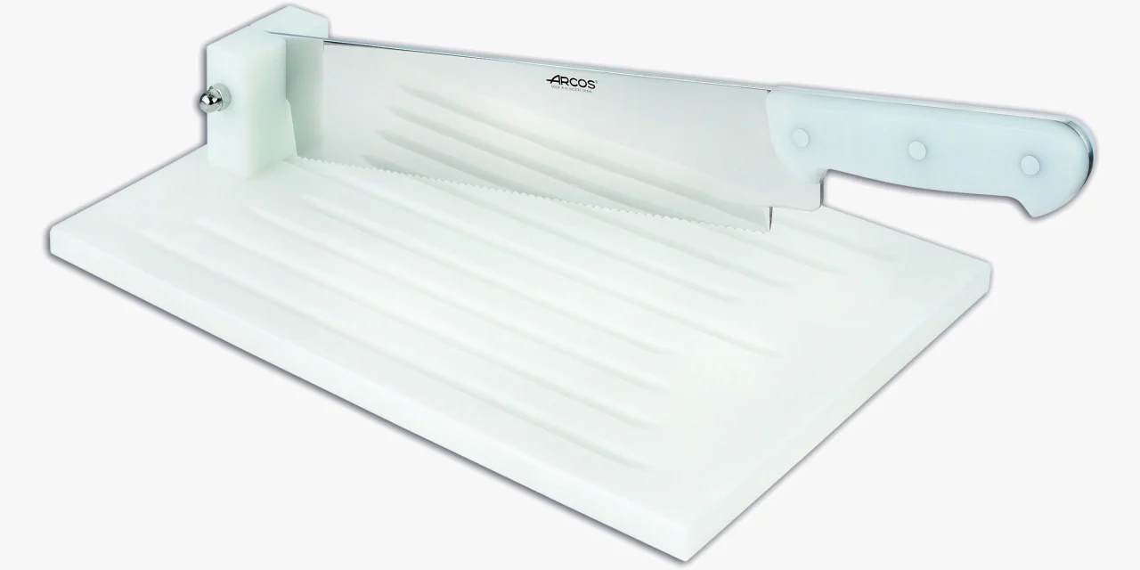 Tábua de Corte para Pão 520x270 mm Polietileno Branco