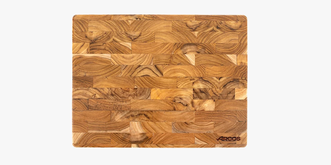 Tábua de Corte de Teca 370x280x32mm para Cozinha Profissional