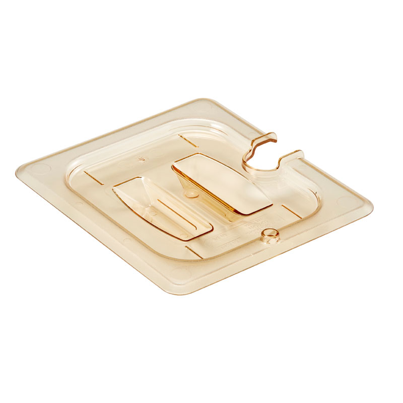 Tampa GN 1/6 Alta Temperatura com Entalhe e Pega 16,2x17,6 cm