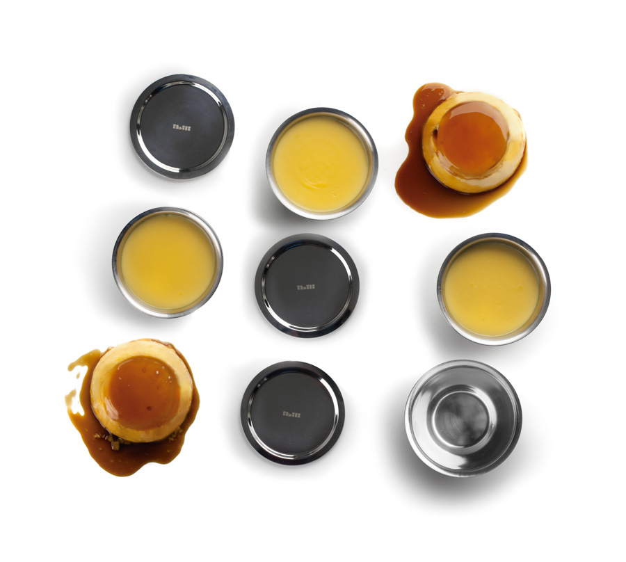 Conjunto 6 Tampas para Formas de Pudim 8cm Aço Inoxidável