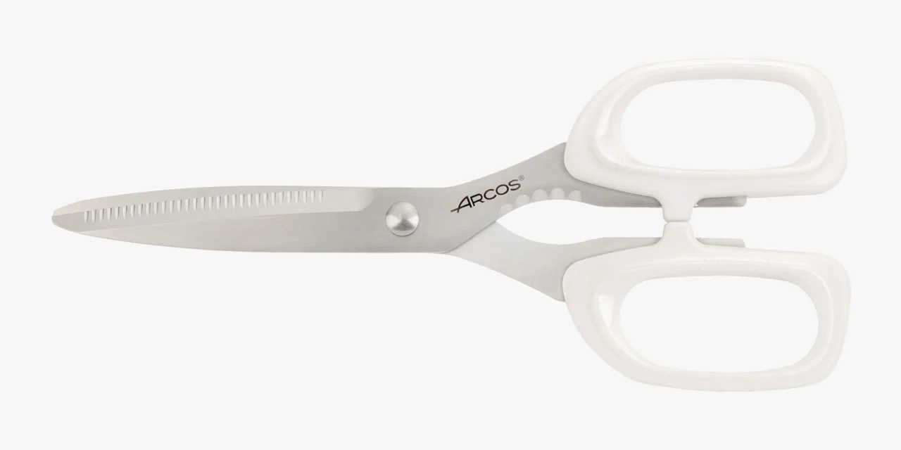 Tesoura de Cozinha Profissional 200mm Aço Inoxidável Cabo Preto