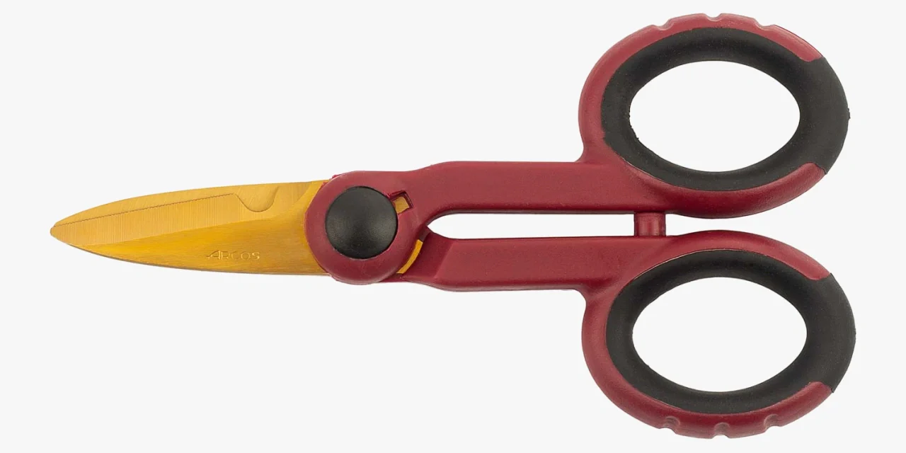 Tesoura Eletricista Aço Inoxidável 145 mm - Cabo Ergonómico