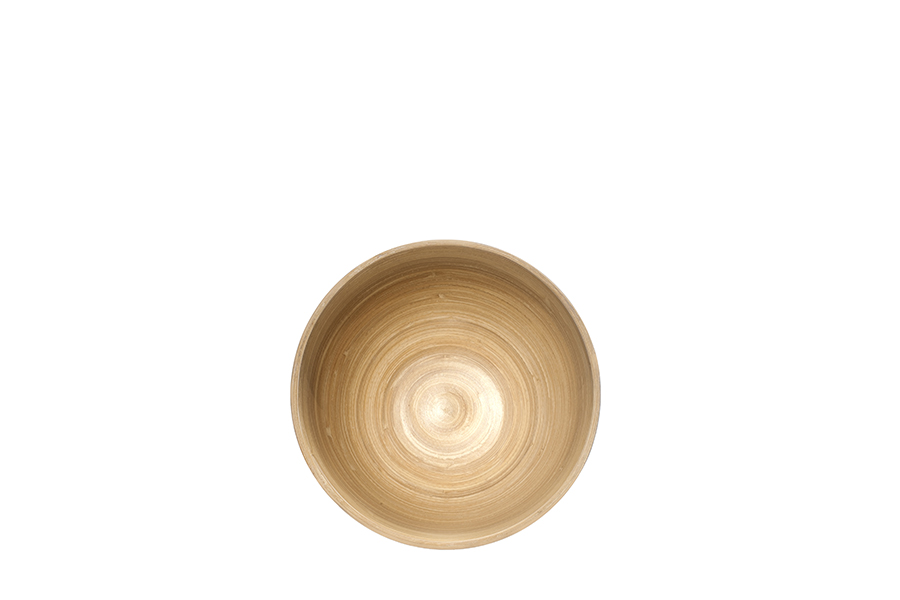 Tigela de Bambu Natural Cinzento Mate 16x7,5 cm